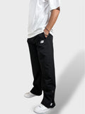 Baggy Fit Bell Bottom Zipper Black  Cargo Pants For Men