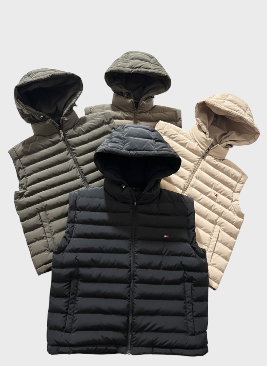 Beige-Men's Sleeveless Jacket