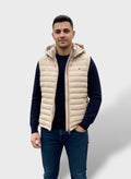 Beige-Men's Sleeveless Jacket