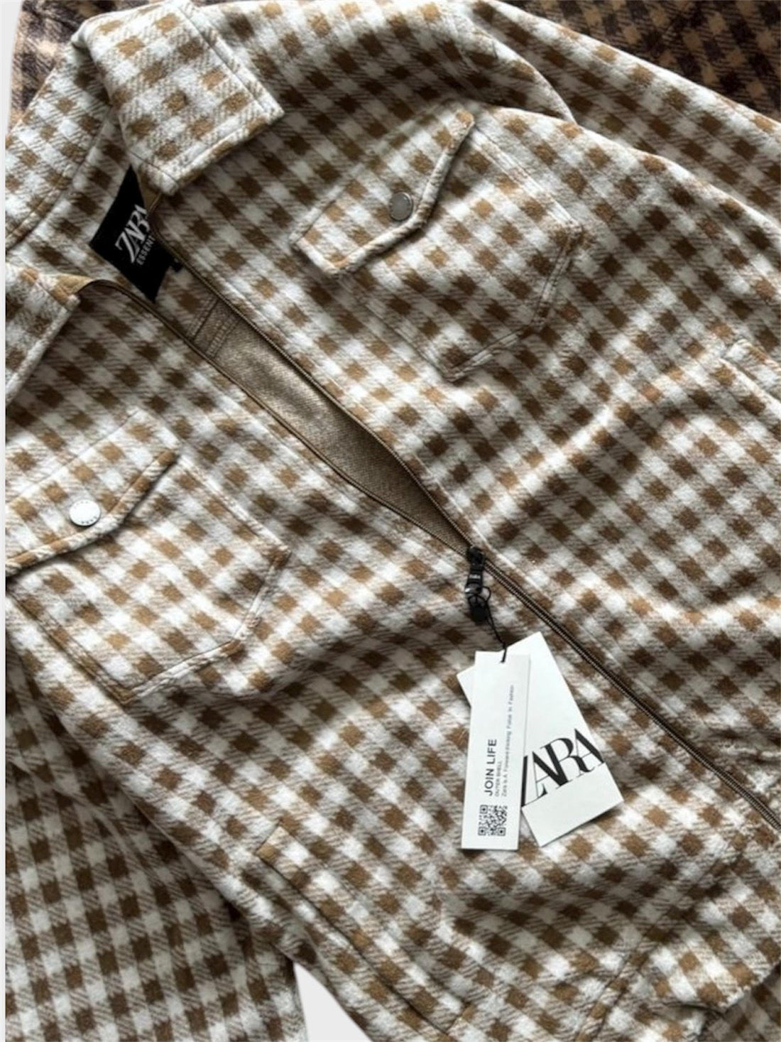 Beige Regular Fit Shacket For Men