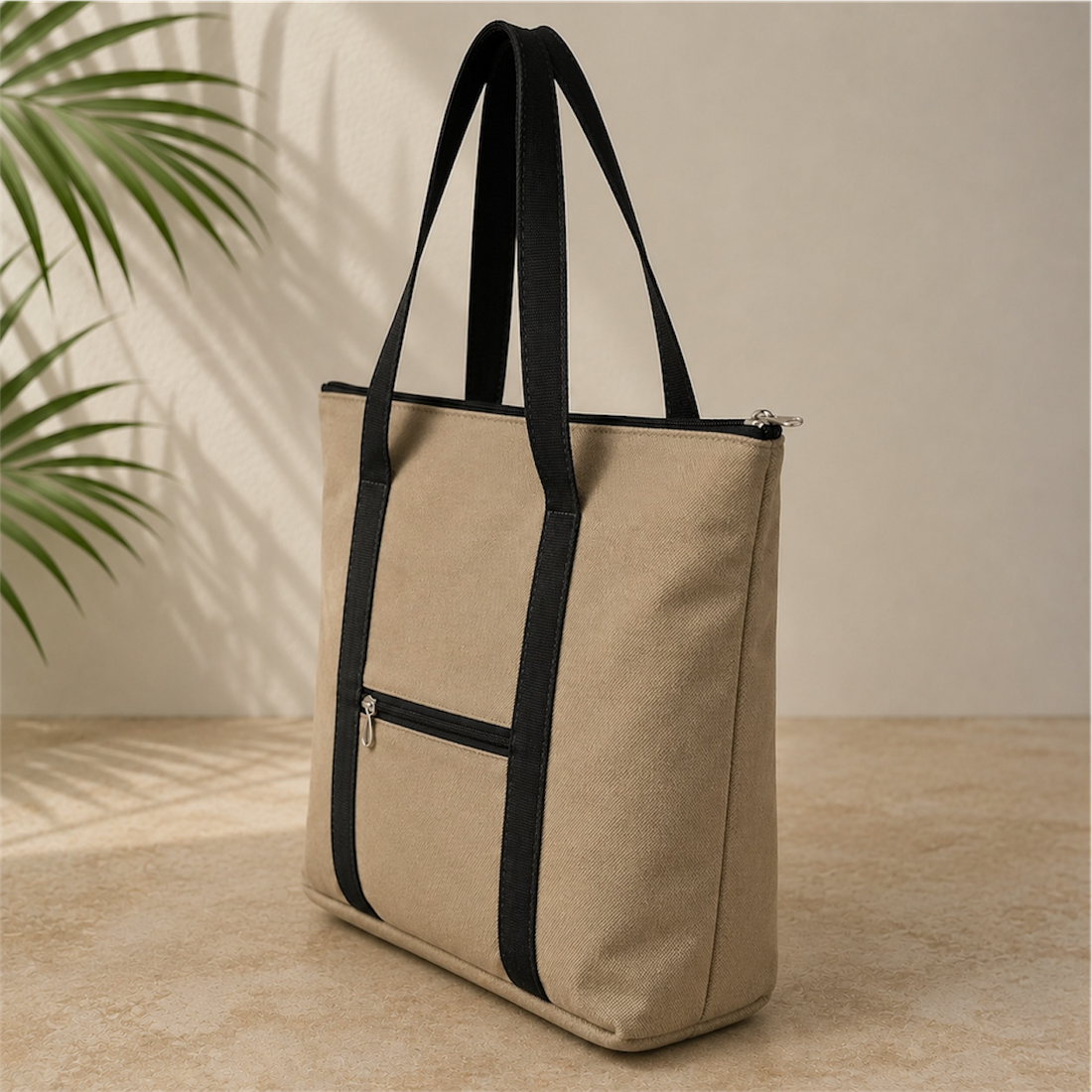 Beige– Homemade Durable & Lightweight Bags by Aunties