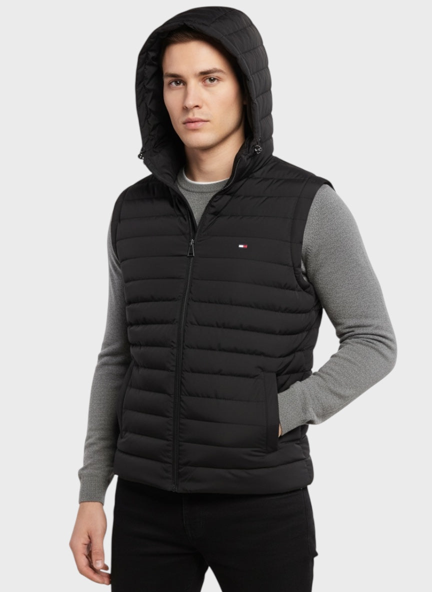 Black-Men's Sleeveless Jacket