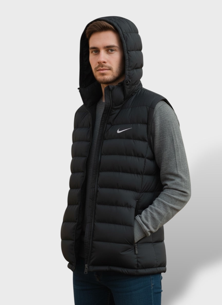 Black-Men's Sleeveless Jacket