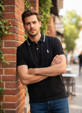 Black-Sporty and Bold Polo T-Shirt For Men