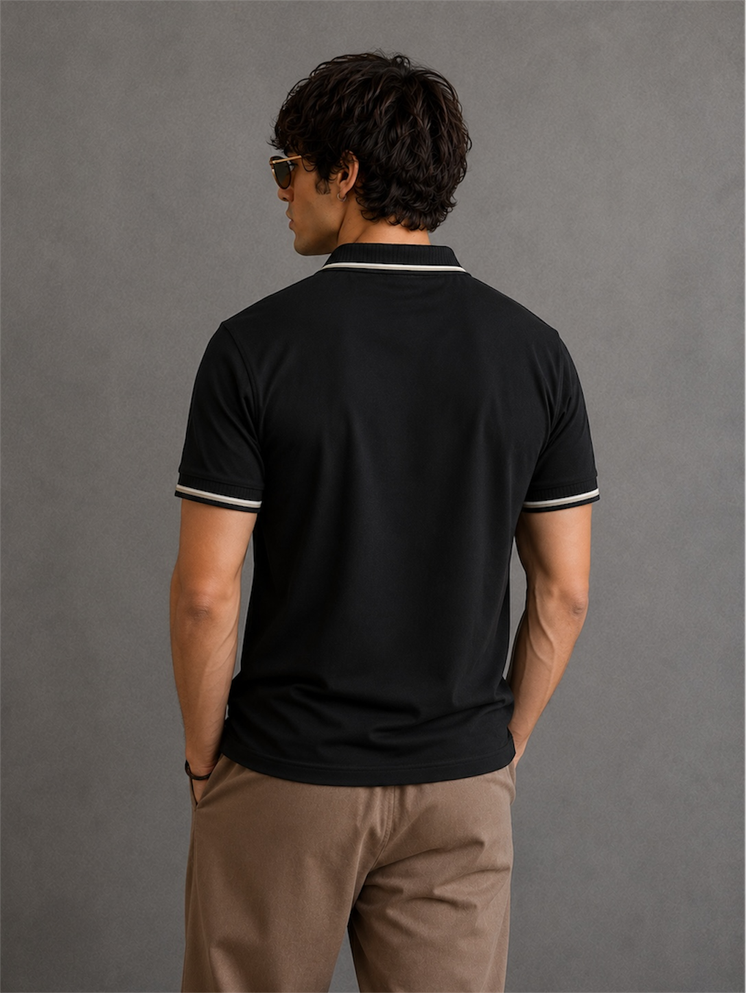 Black-_Lion_King_Polo_T-Shirt_For_Men_Back