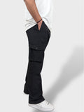 Black Multi-Pocket Premium Cargo Pants For Men Zoom
