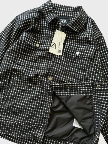 Black  Regular Fit Shacket For Men