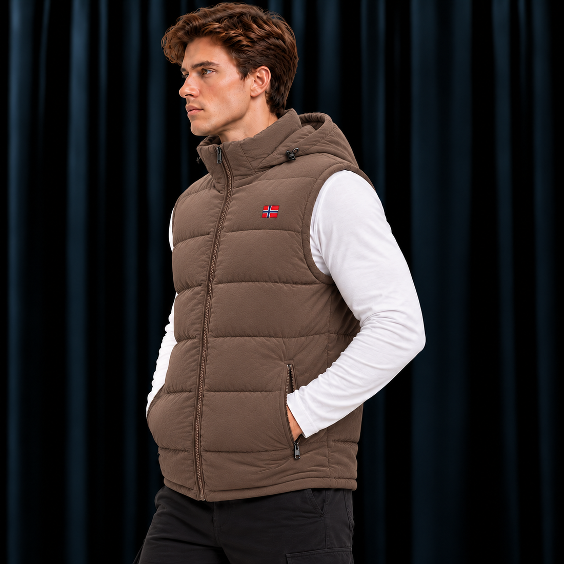Premium Coffee Men's Sleeveless Jacket
