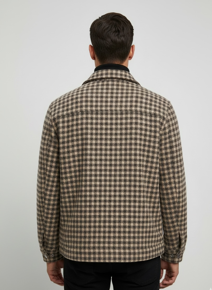 Brown Regular Fit Shacket For Men