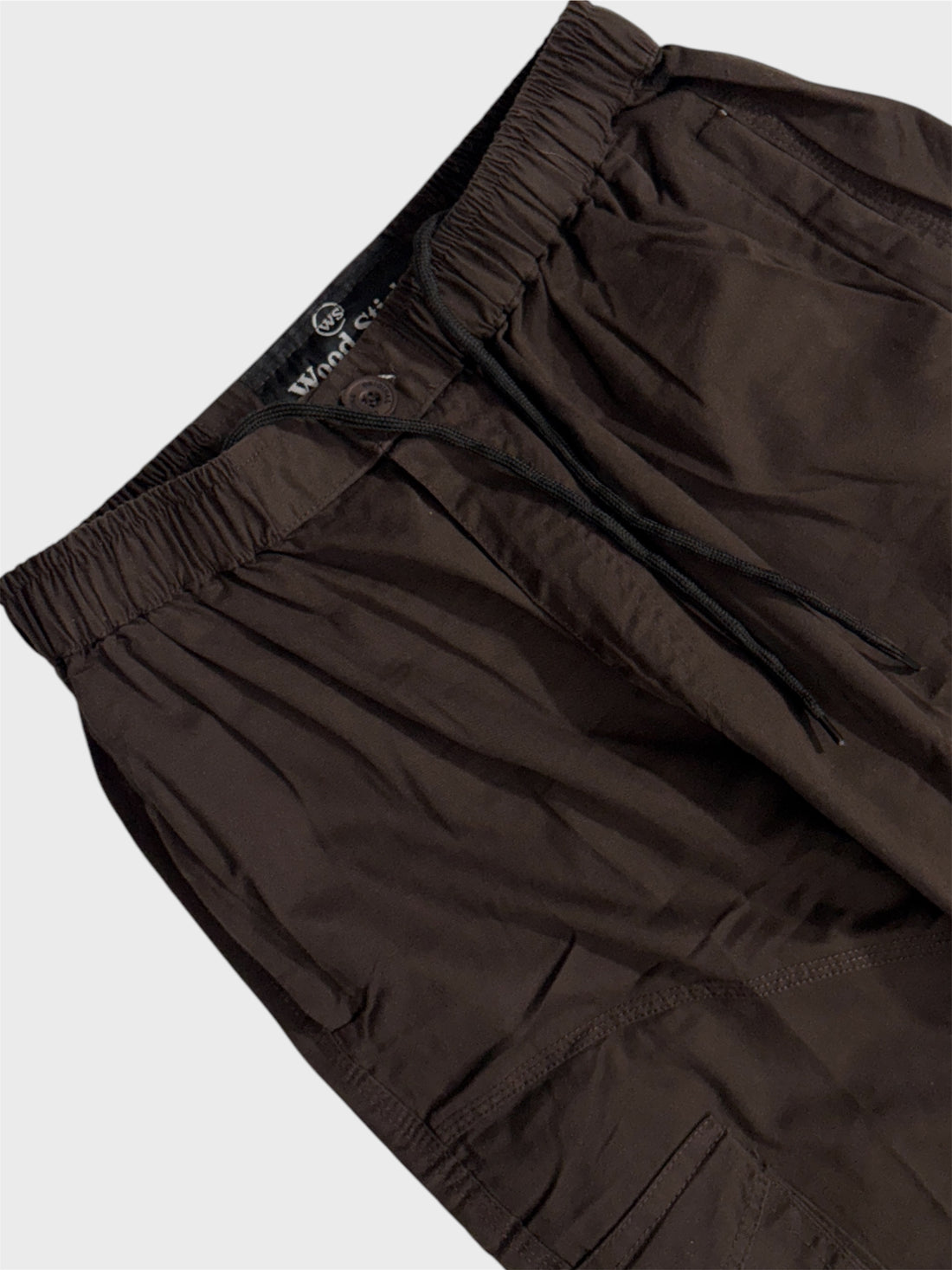 Brown Solid Cargo Pants For Men