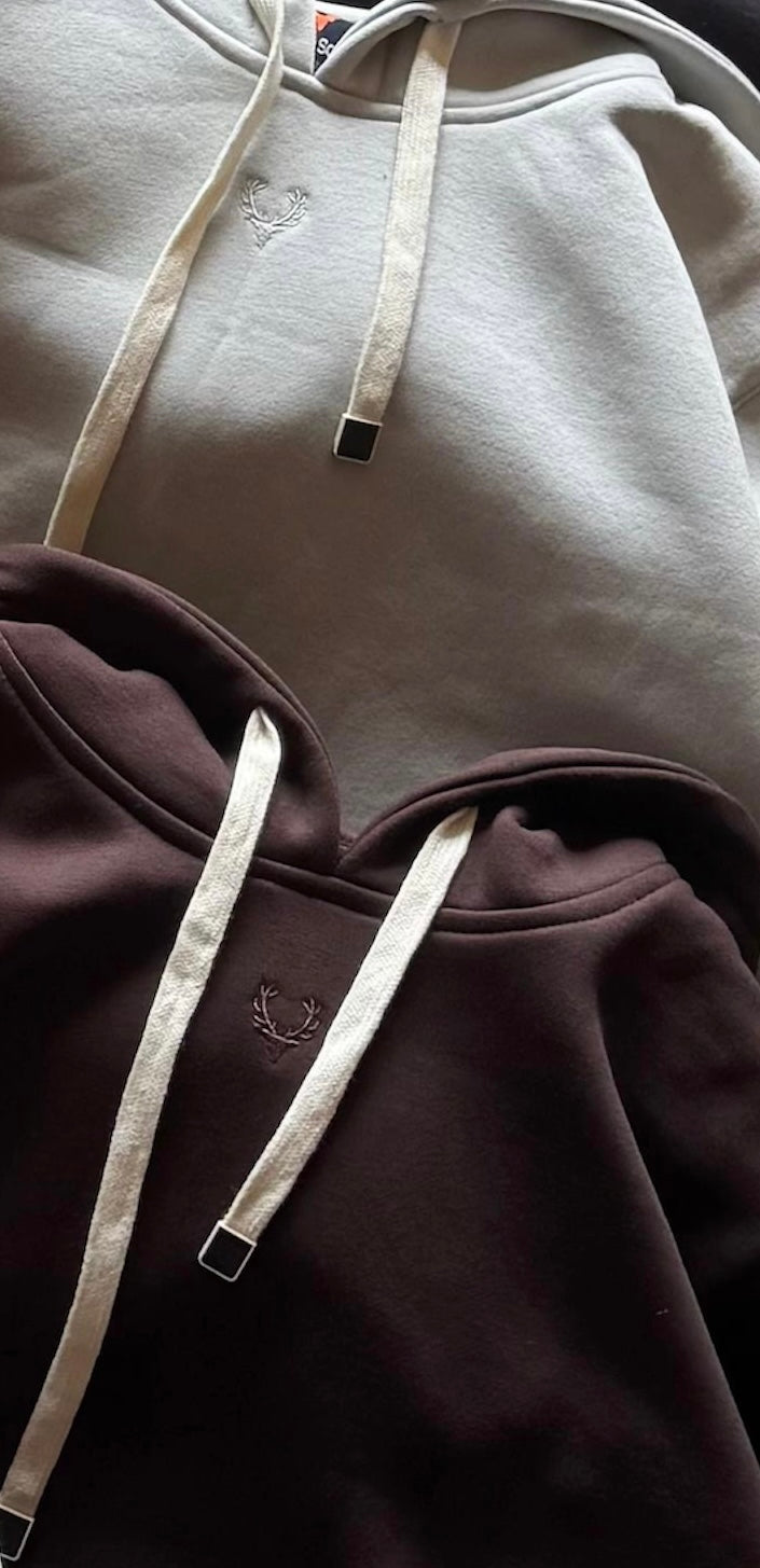 Chocolate Winter Frost-Fit Thermal Hoodie For Men