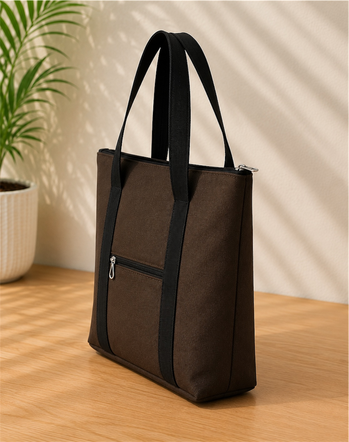 Coffee Brown– Homemade Durable & Lightweight Bags by Aunties-Side