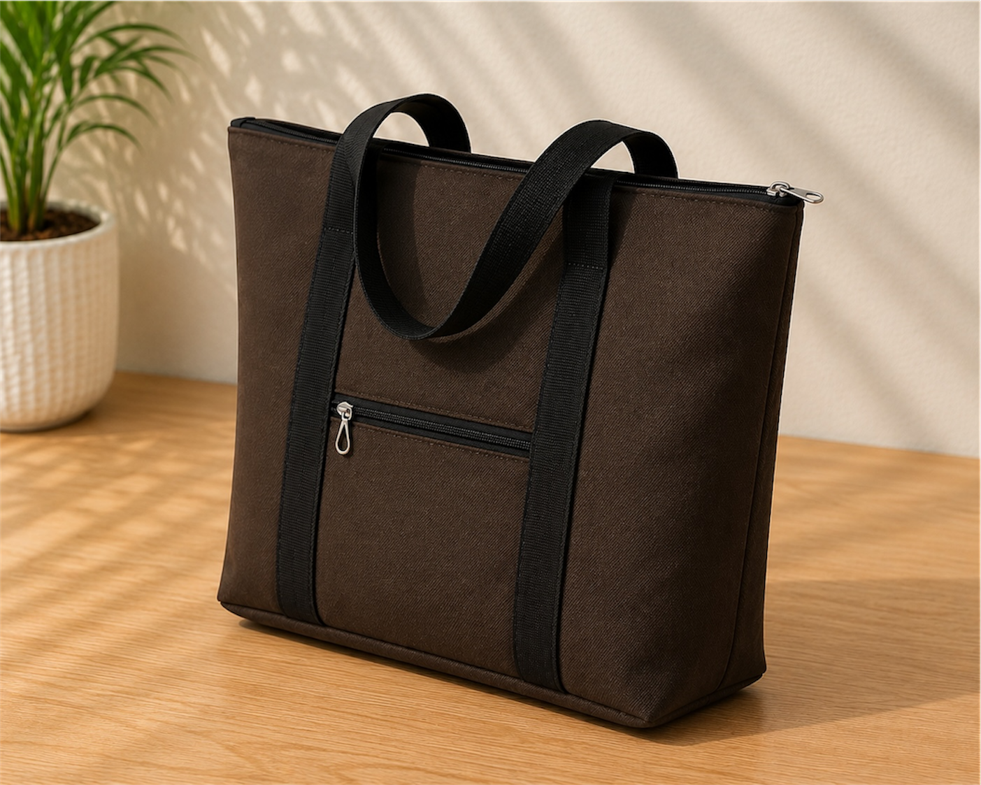 Coffee Brown– Homemade Durable & Lightweight Bags by Aunties