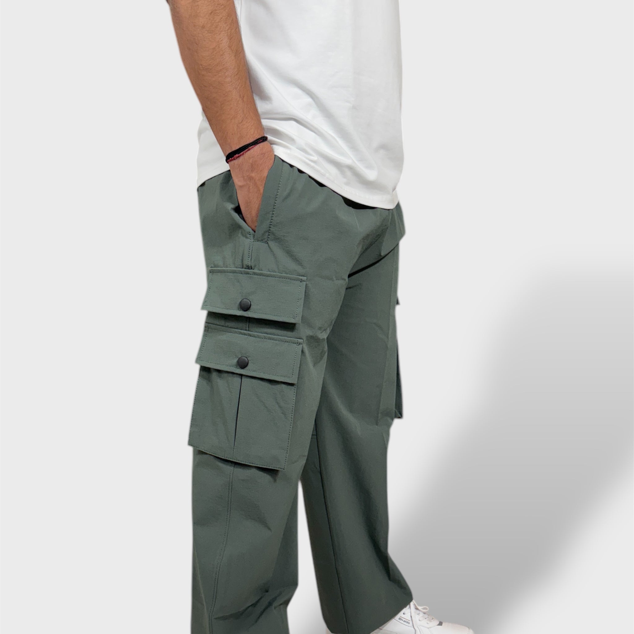 Crocodile Green Cargo Pants For Men