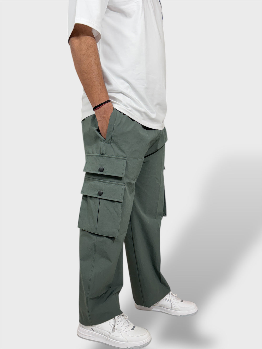 Crocodile Green Cargo Pants For Men