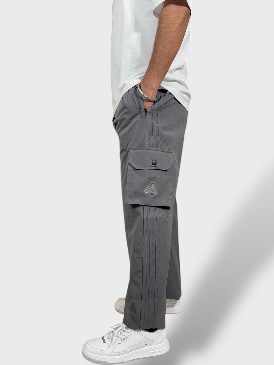 Dark Grey Cargo Pants For Men