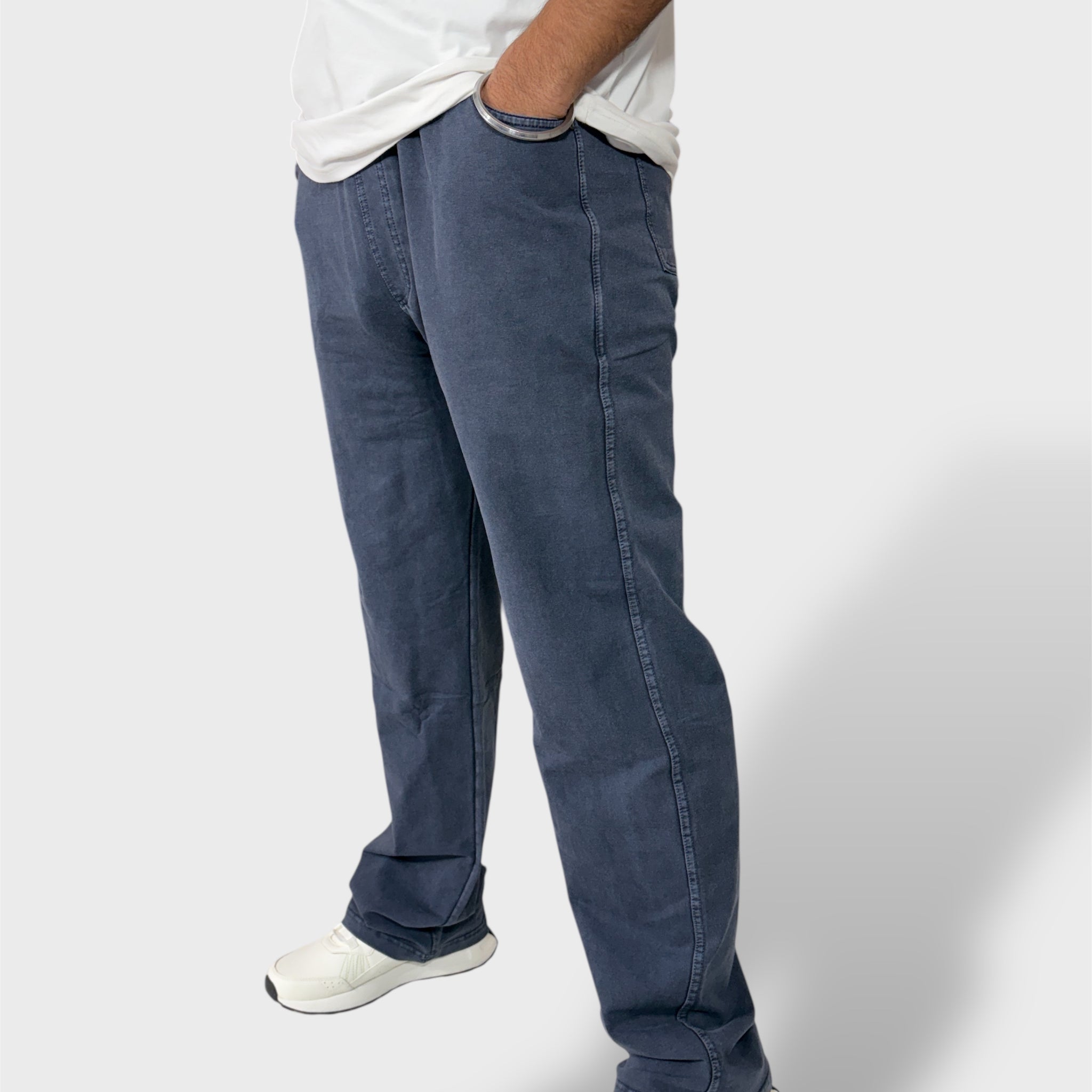 Slate Blue Men's Stretchable Track Pants & Pajamas