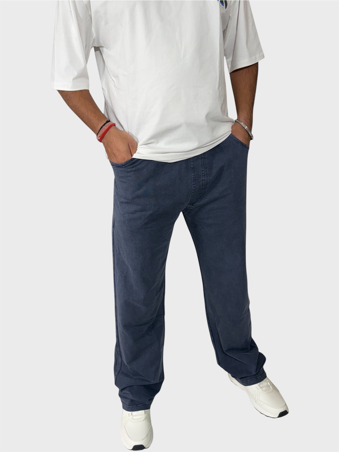 Slate Blue Men's Stretchable Track Pants & Pajamas