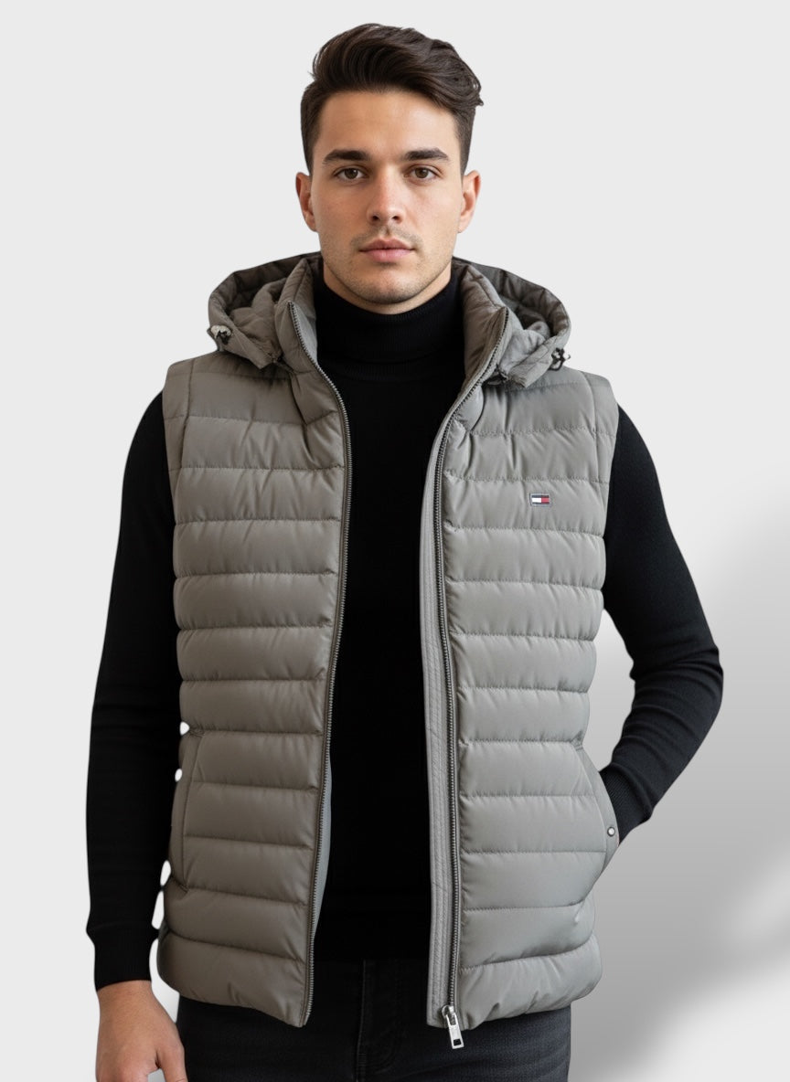Grey-Men's Sleeveless Jacket