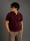 Maroon-Sporty and Bold Polo T-Shirt For Men