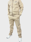 Men Regular Fit Beige Track Suit -Stylish Full Set For Training
