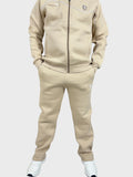 Men Regular Fit Beige Track Suit -Stylish Full Set For Training