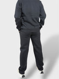 Men Regular Fit Charcoal Track Suit -Stylish Full Set For Training