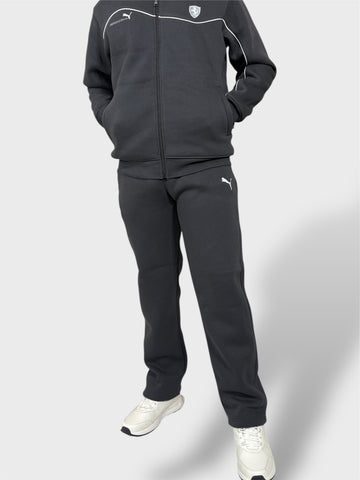 Men Regular Fit Charcoal Track Suit -Stylish Full Set For Training