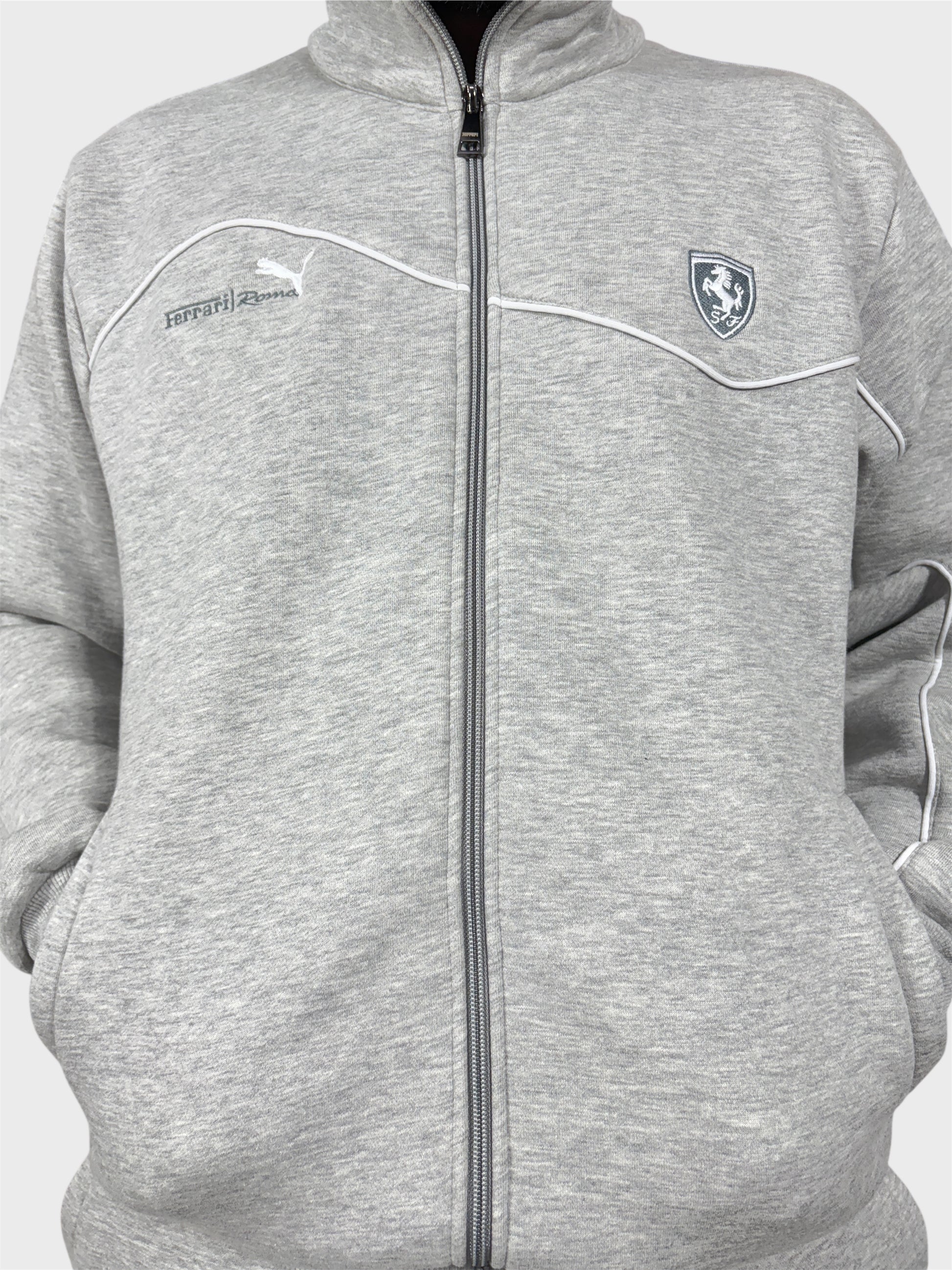 Men Regular Fit Grey Track Suit -Stylish Full Set For Training
