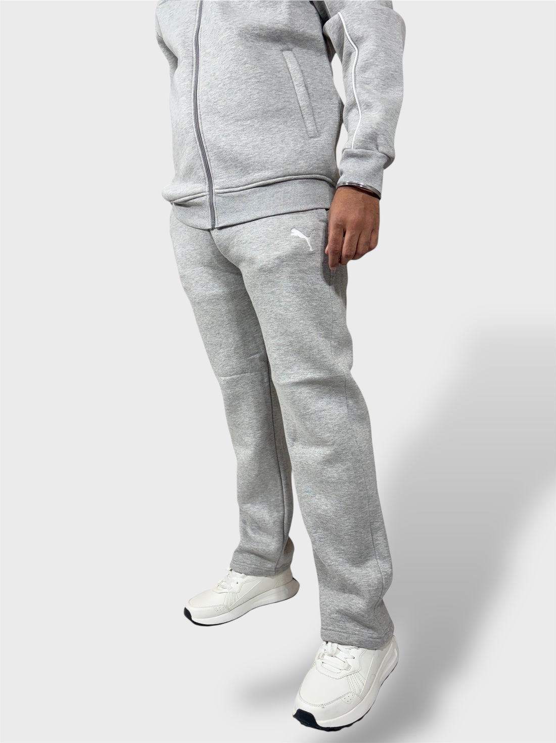 Men Regular Fit Grey Track Suit -Stylish Full Set For Training