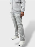 Men Regular Fit Grey Track Suit -Stylish Full Set For Training