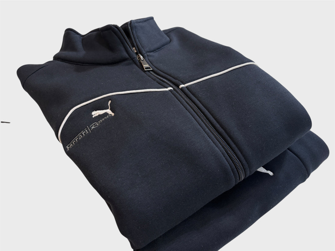 Men Regular Fit Navy Blue Track Suit -Stylish Full Set for Training-Front