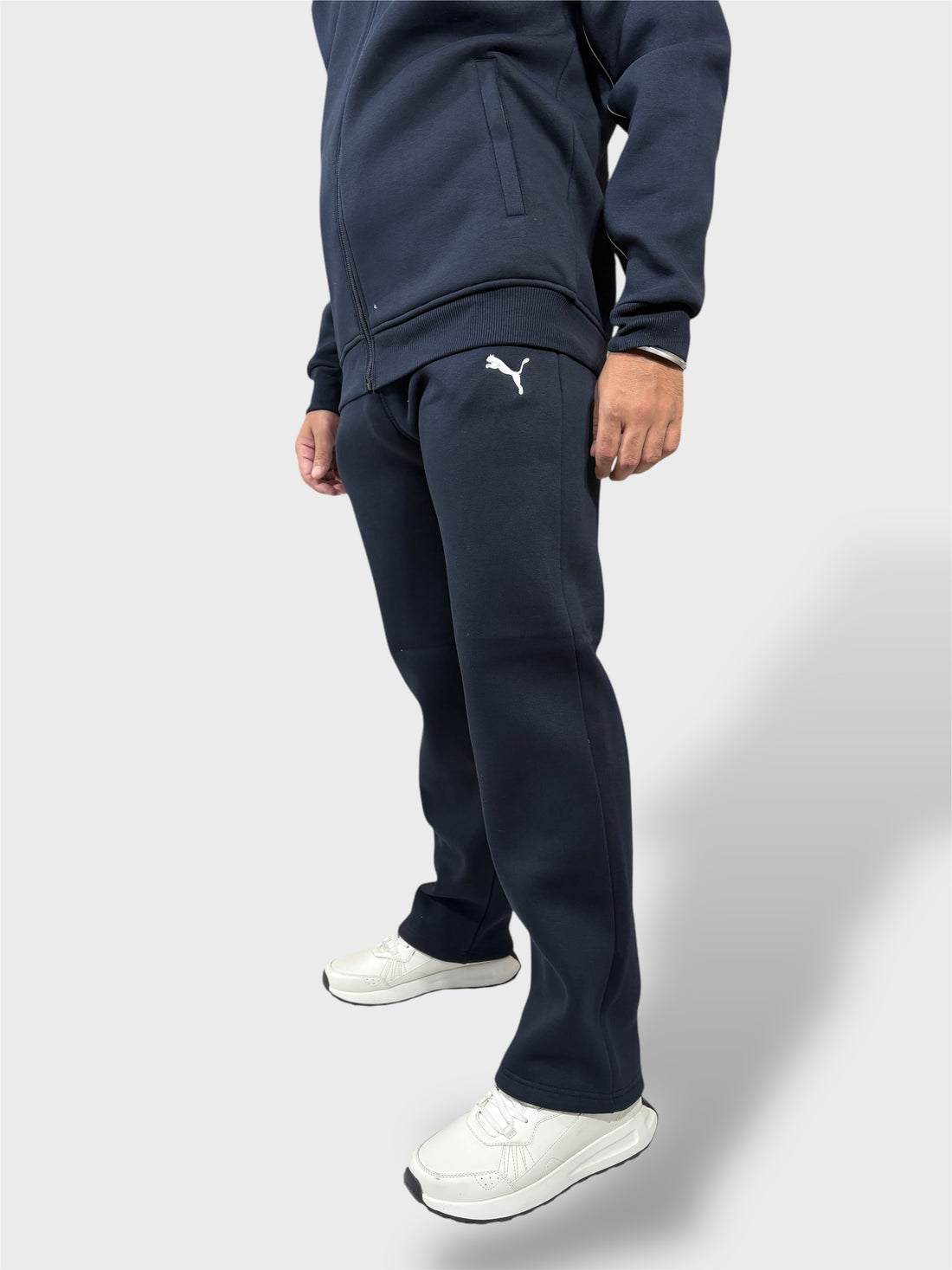 Men Regular Fit Navy Blue Track Suit -Stylish Full Set for Training-Front
