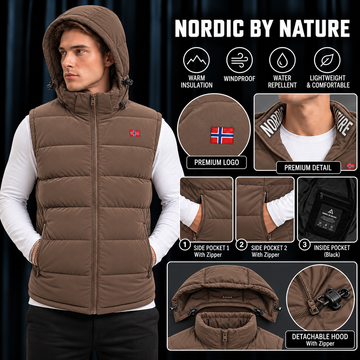 Premium Coffee Men's Sleeveless Jacket