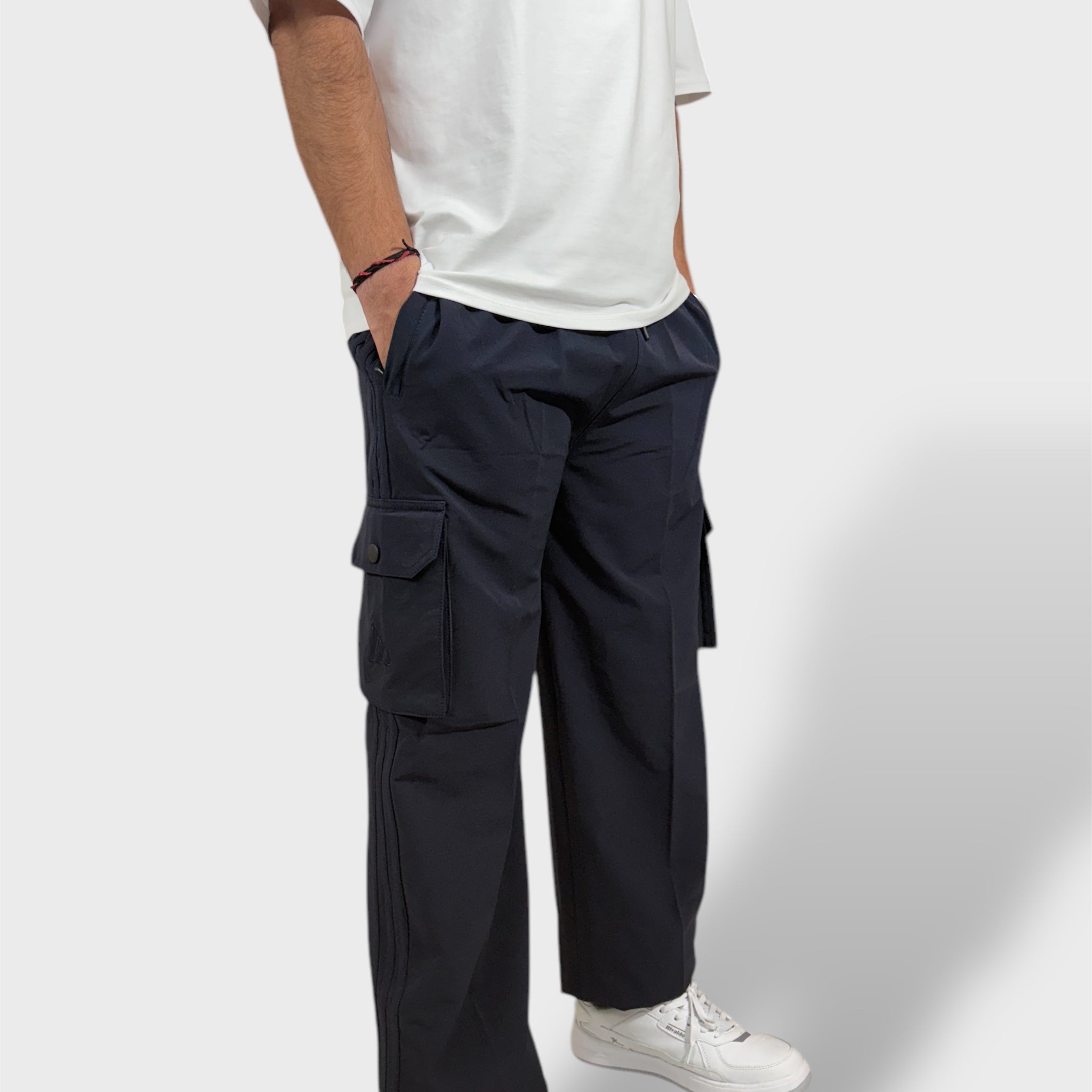 Premium Dark Blue Cargo Pants For Men