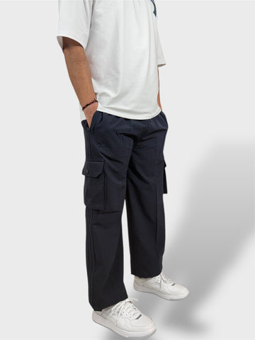 Premium Dark Blue Cargo Pants For Men