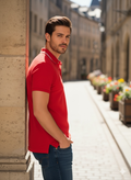 Red-Sporty and Bold Polo T-Shirt For Men