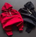 Red Winter Frost-Fit Thermal Hoodie For Men
