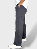 Relax Fit Dark-Grey Travel Cargo Pants