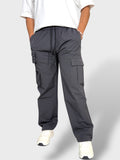 Relax Fit Dark-Grey Travel Cargo Pants