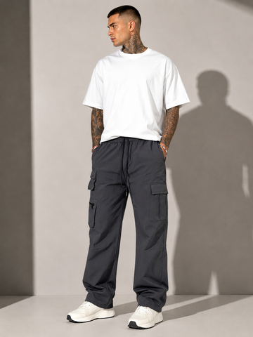 Relax Fit Dark-Grey Travel Cargo Pants