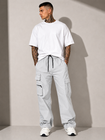 Relax Fit Grey Travel Cargo Pants