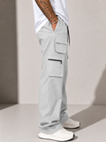 Relax Fit Grey Travel Cargo Pants