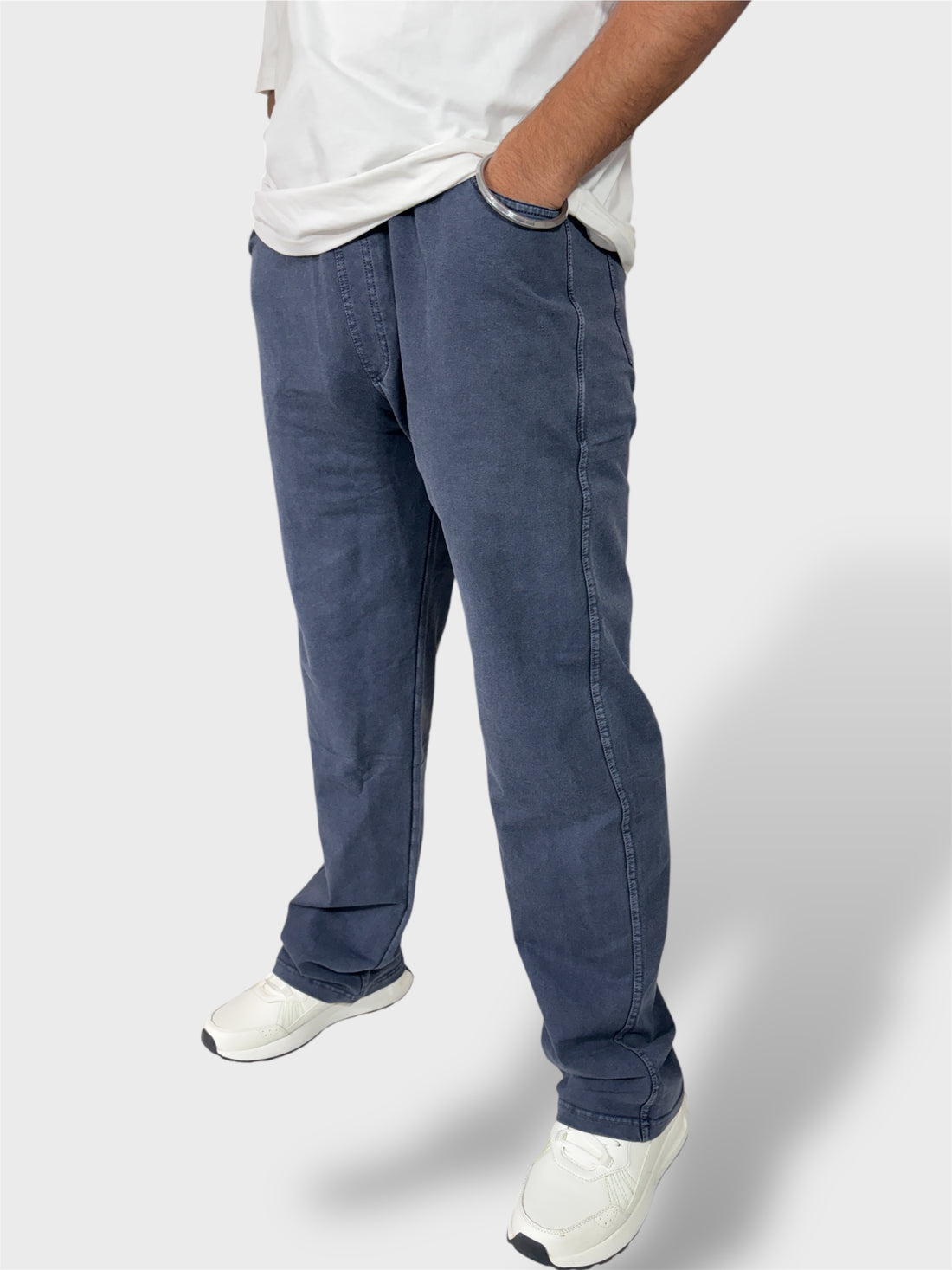 Slate Blue Men's Stretchable Track Pants & Pajamas