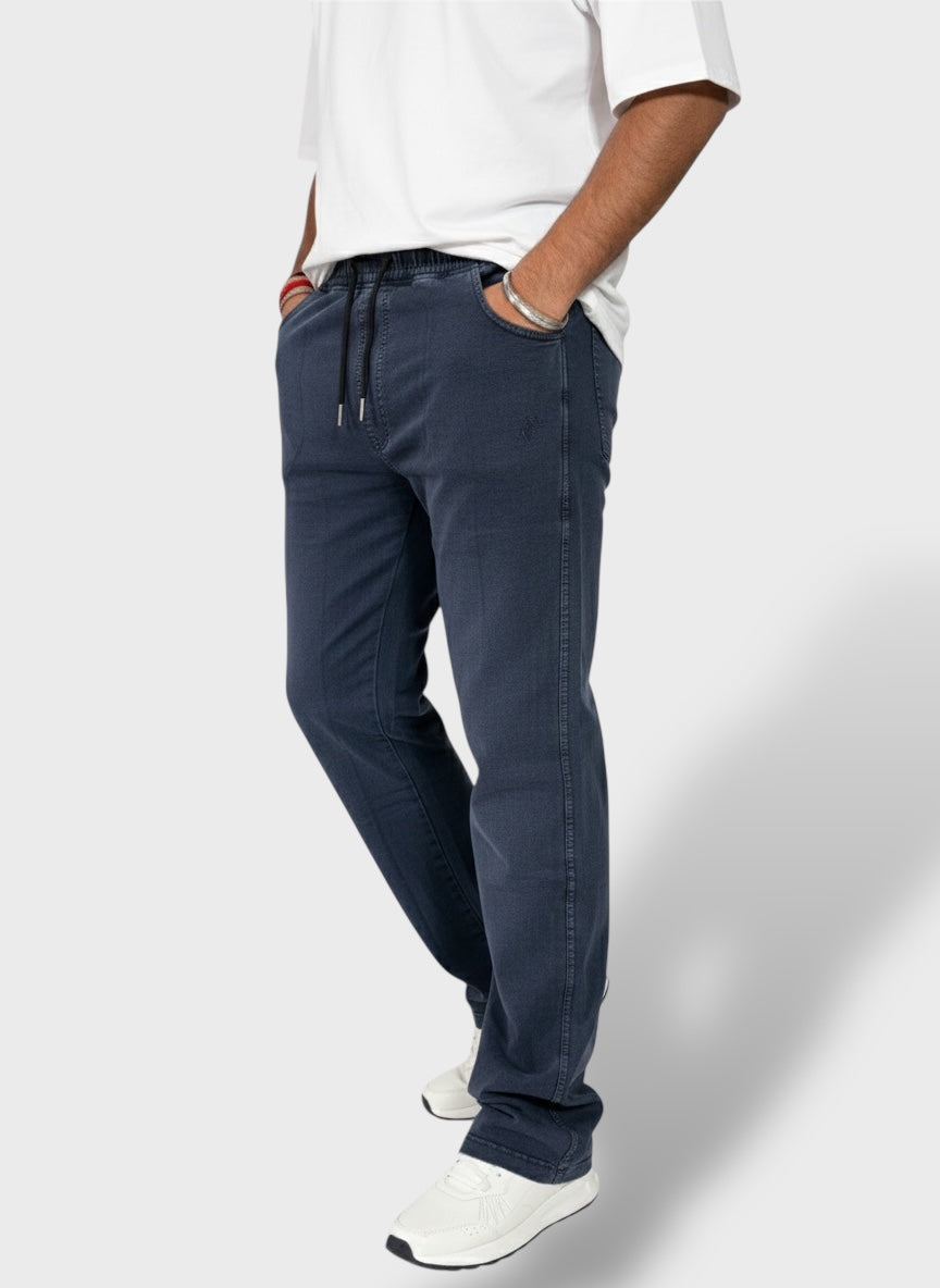 Slate Blue Men's Stretchable Track Pants & Pajamas