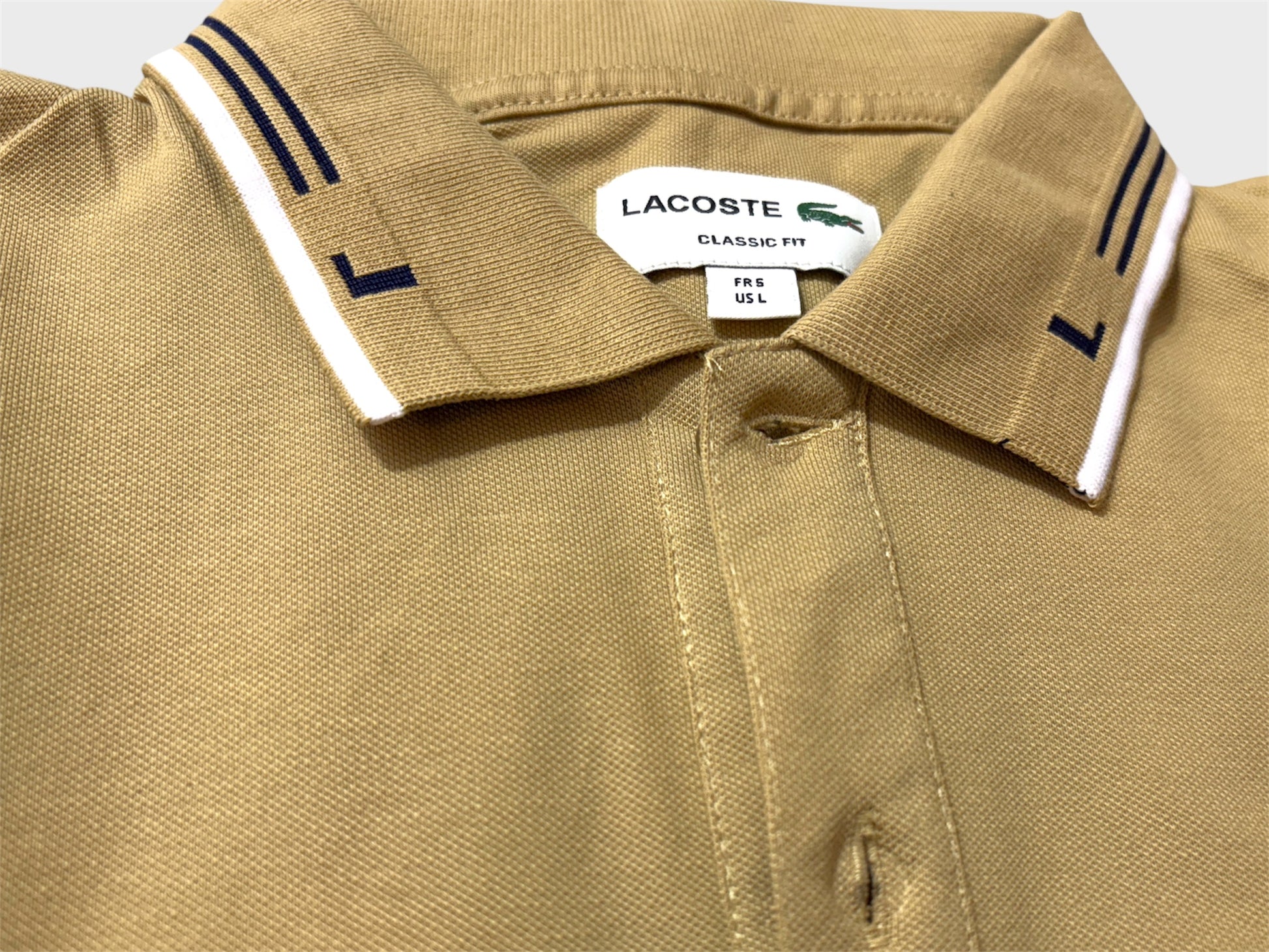 Sporty_Bold-Polo_T-Shirt_For_Men-Camel Close
