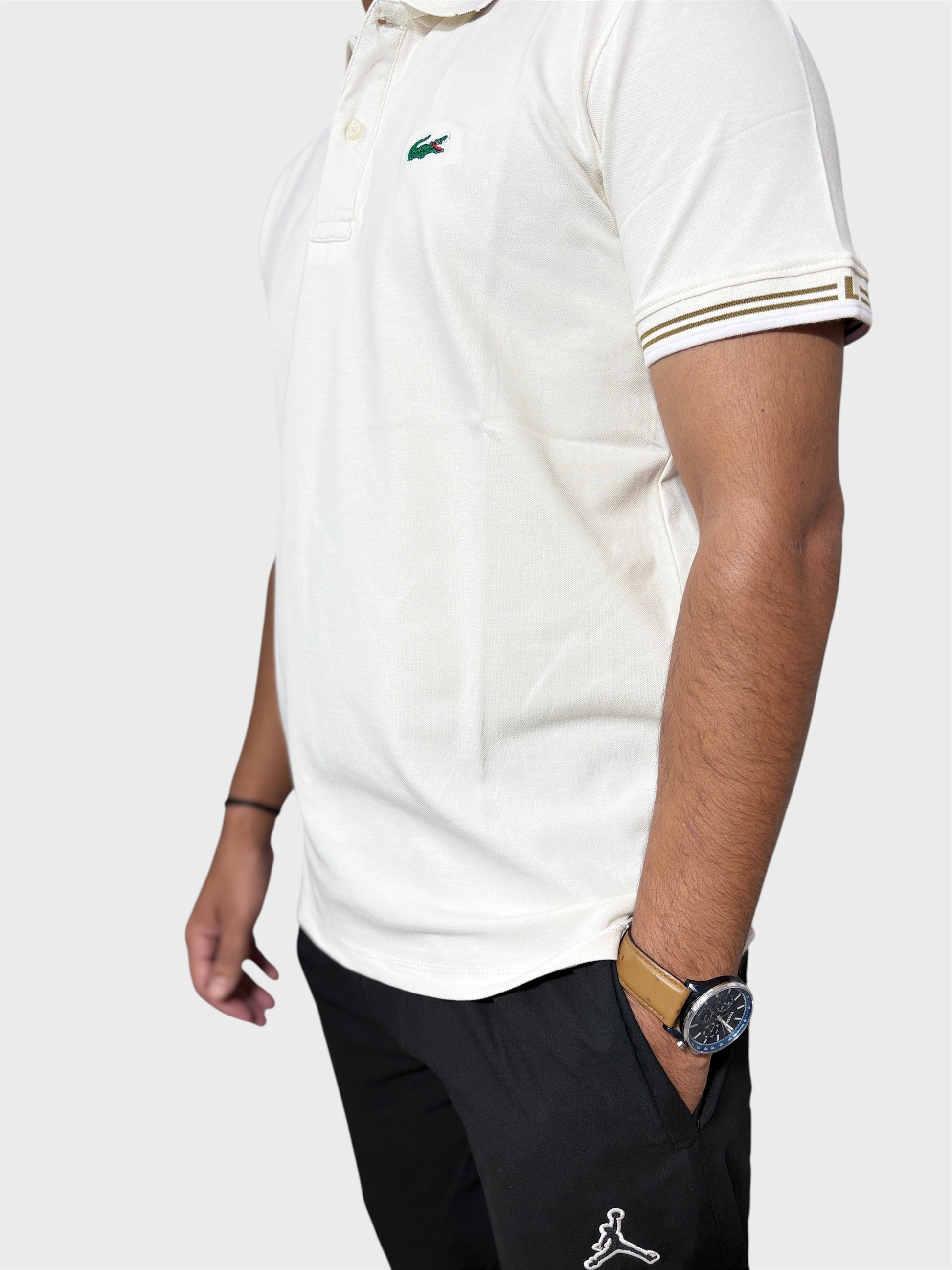 Sporty & Bold-Polo T-Shirt For Men-Of White
