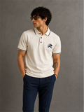 White-Sporty and Bold Polo T-Shirt For Men_side