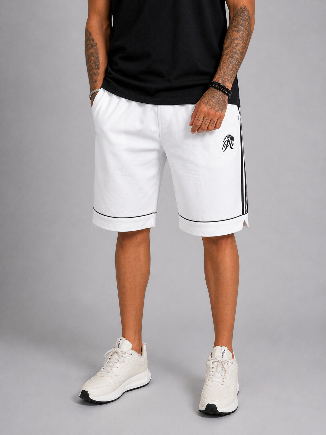 Lion-King White  KingLine Shorts