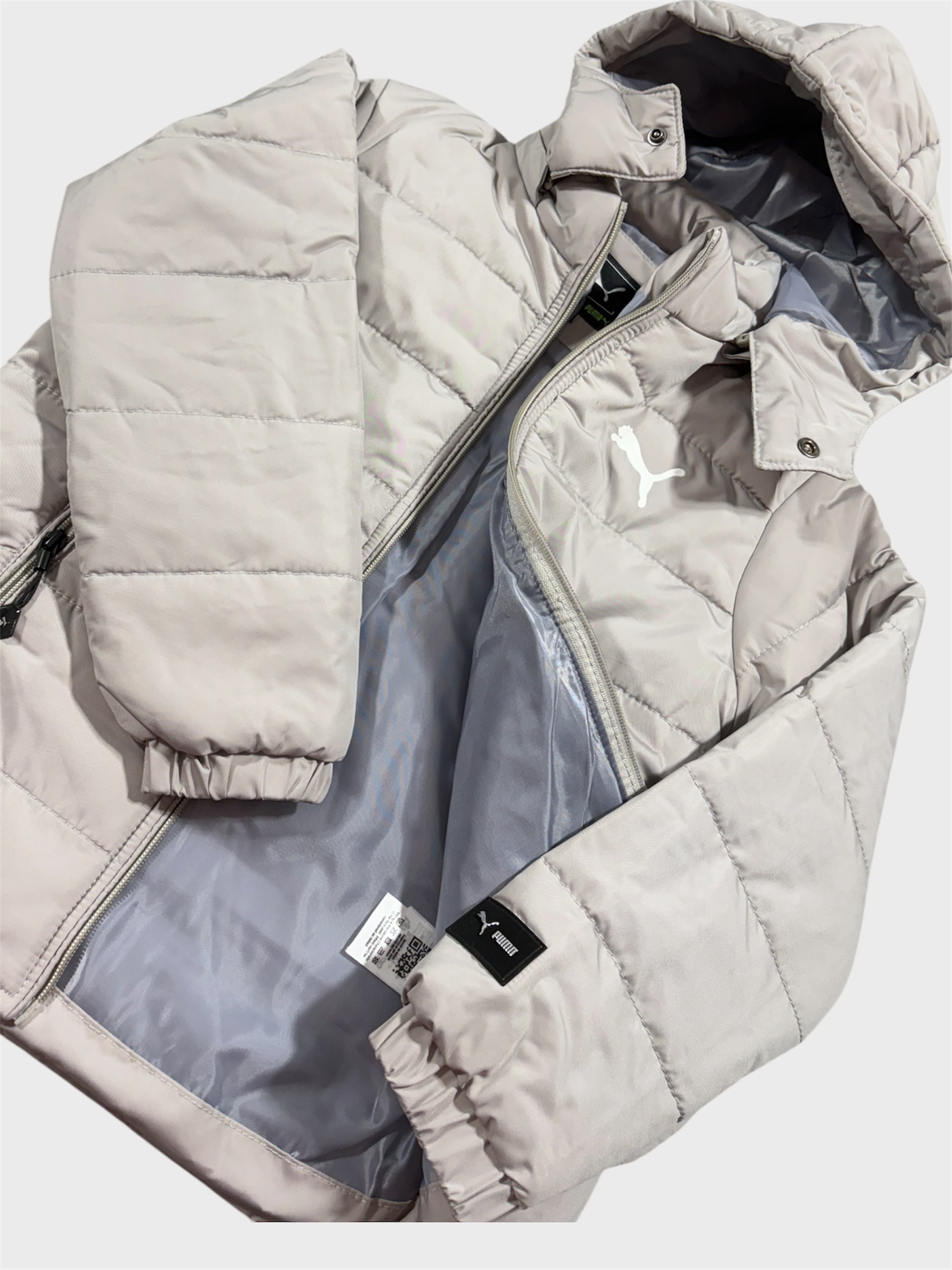 Winterwear-Highly Insulated Off-White Winter Jacket for Kids